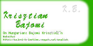 krisztian bajomi business card